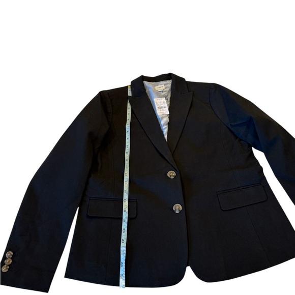 J.Crew Black Cotton‑Blend Two‑Button Blazer BP095 Gold Buttons NWT $198 Career - Picture 9 of 16
